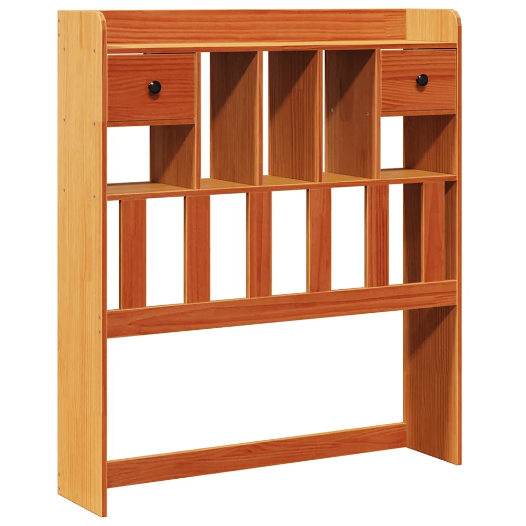 Letto Libreria senza Materasso Marrone Cera 75x190 cm in Pino 3322182