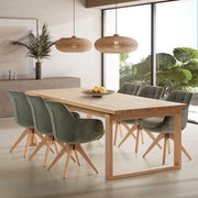 Tavolo rettangolare fisso Rina 220x100x76H colore rovere