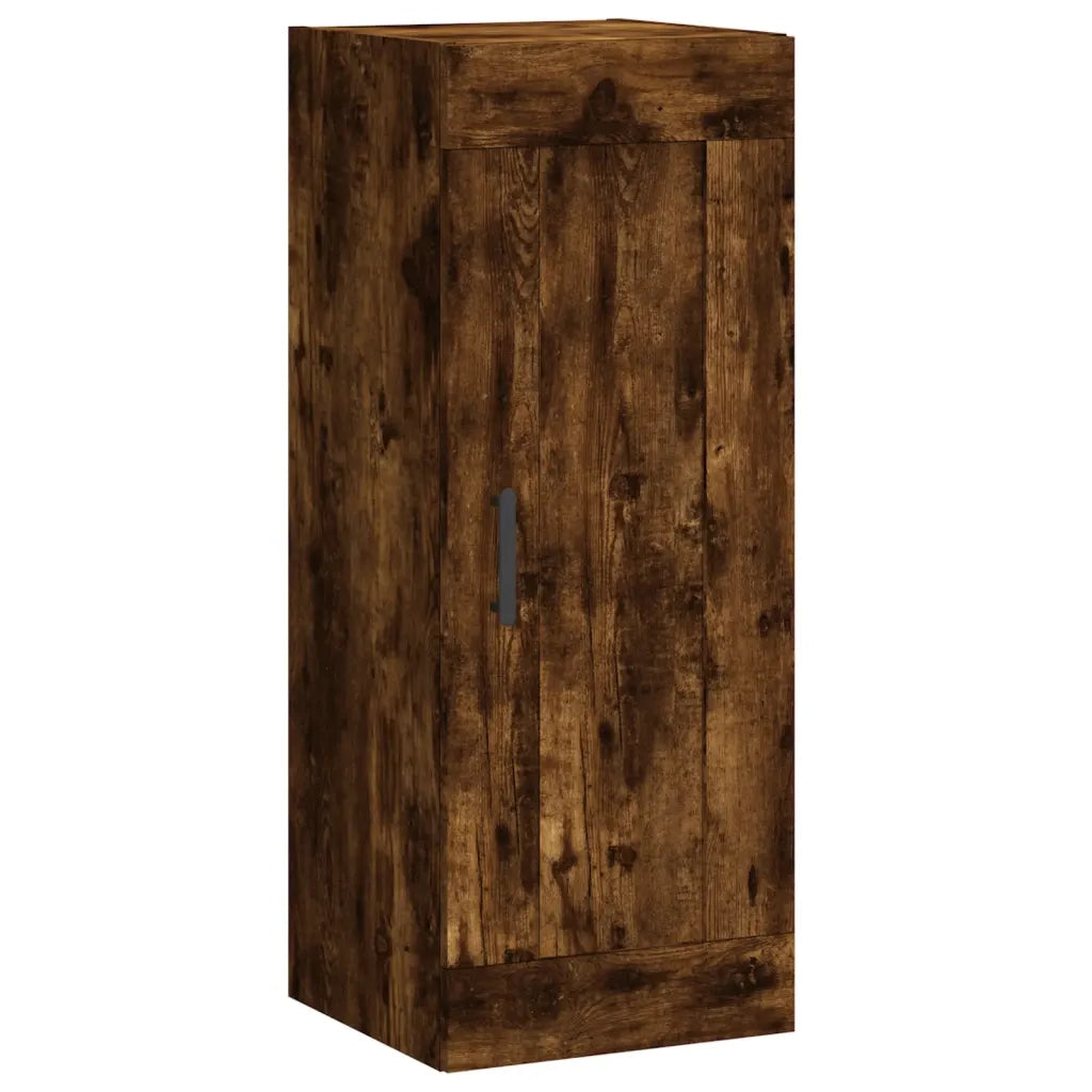 vidaXL Mobile a Parete Rovere Fumo 34,5x34x90 cm in Legno Multistrato