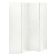 Paravento a 4 Pannelli 2 pz Bianco 160x180 cm in Acciaio 3095194