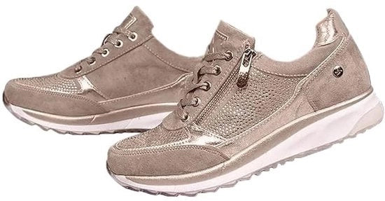 Sneakers ortopediche con chiusura a cerniera - Sneakers casual - Supporto al tallone - Respiranti - Comode - Naso rotondo - Scarpe da camminata