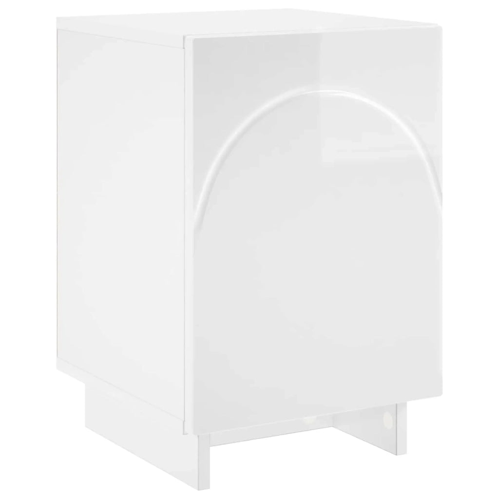 Armadio da Notte Bianco Lucido 33,5 x 34,5 x 50 cm 8011413