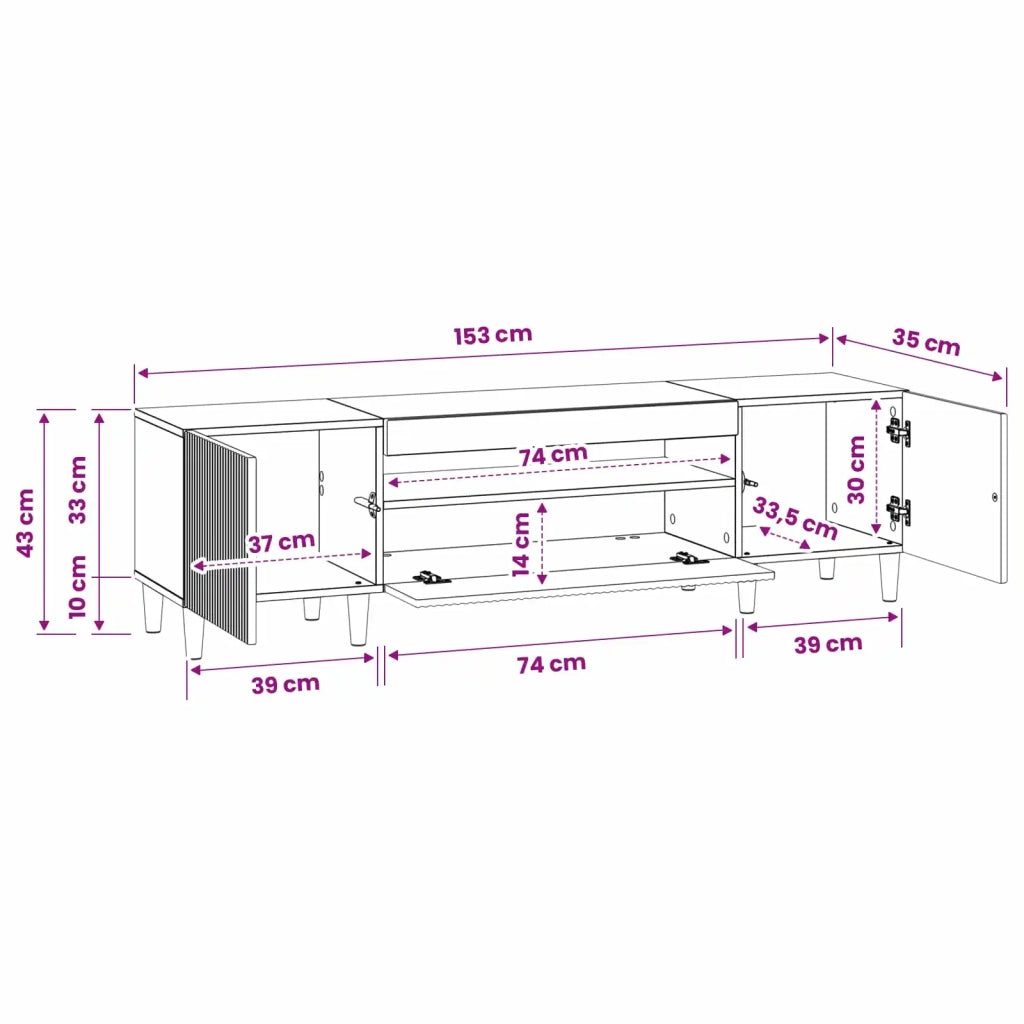 Mobile TV LED Bianco Legno ingegnerizzato 896685