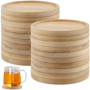 20 pezzi di sostegni per tazze in bambù, 10 cm, rotondi, sostegni per tazze in vetro e legno, rotondi, sostegni per tazze in vetro e legno per bicchieri, bar, tazze, sostegni per tazze decorativi, regali