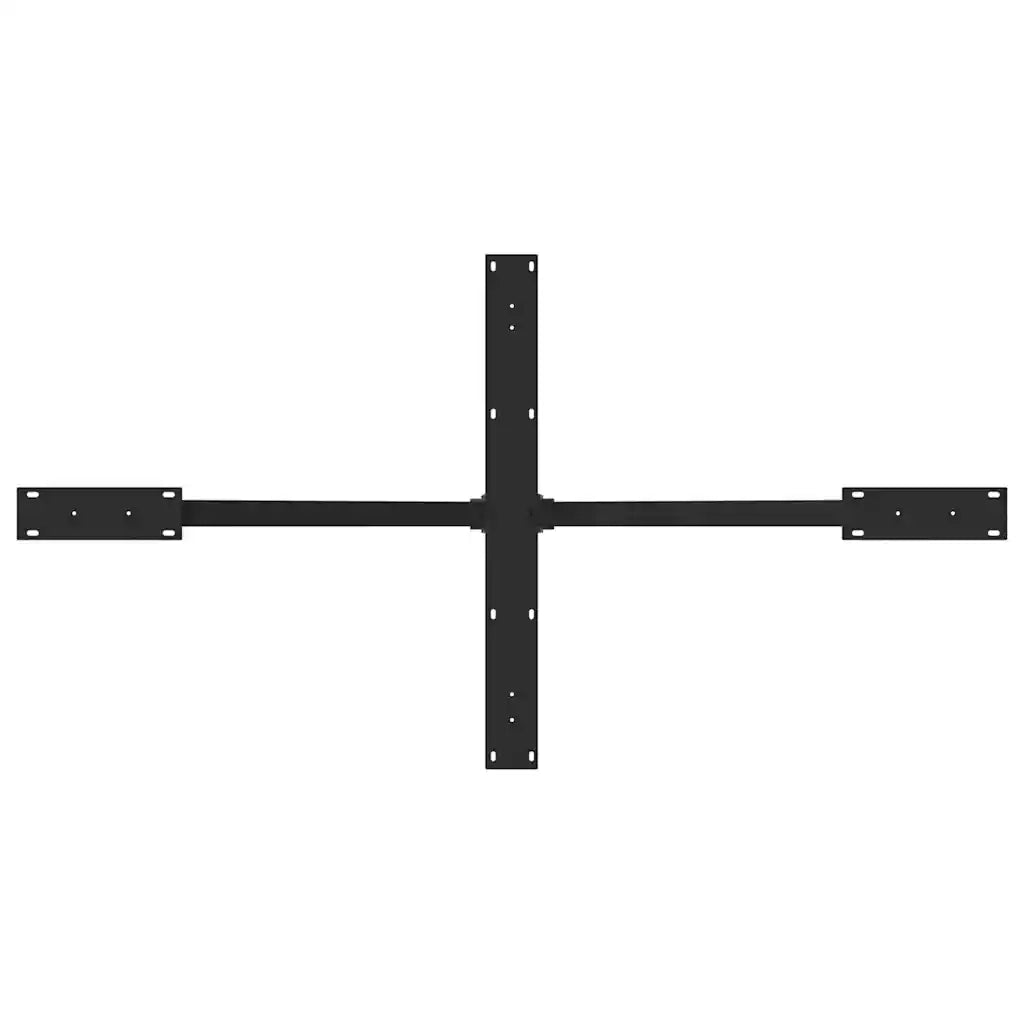 Gamba per Tavolo da Pranzo a Forma di Ragno Nero 150x78x(72-73) cm Acciaio 4013116