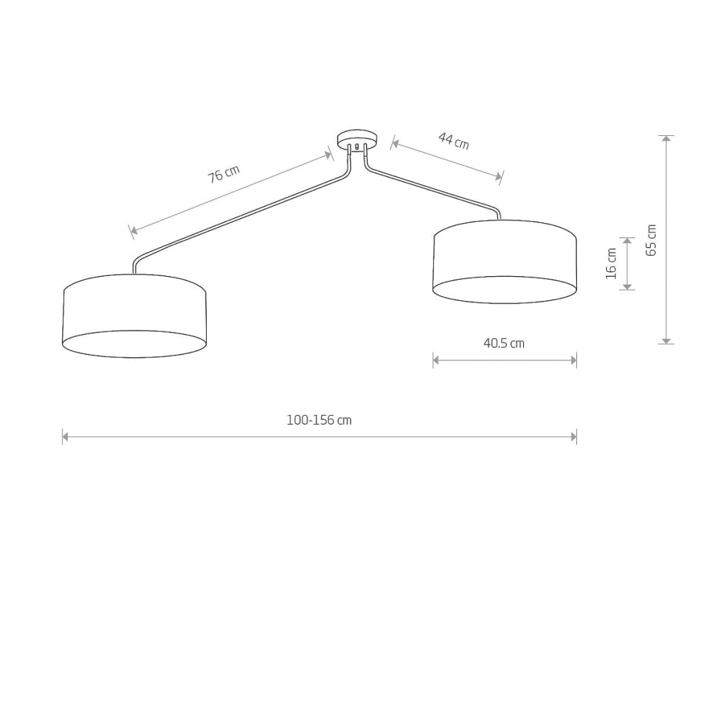 Lampadario Nowodvorski Falcon nero 6xE27 tessuto LED