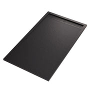 Piatto doccia in marmo resina nero pietra cemento grid, misura 90x200