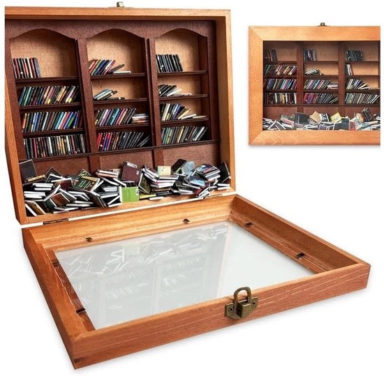Pannelli per libri Miniatùri - Legno Solido - Rilassamento - Decorativo - Mindfulness - 196 Libri Piegati - Supporto per Libri