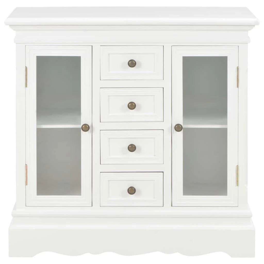 Credenza bianca mobiletto consolle mobile contenitore 70 cm legno massello di pino 4402057