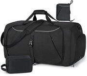 Borsa Sportiva Opvoucabile 65L - Impermeabile - con Tasca per Scarpe - Leggera - Grande