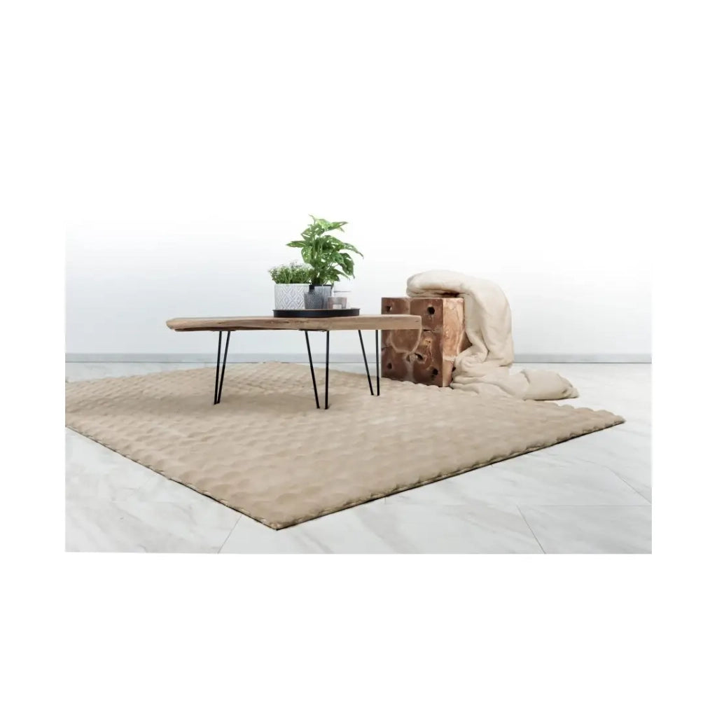 Tappeto 150x80cm, design H008Y color beige - Comfort ed eleganza per il tuo interno