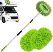Pulitore auto telescopico 1575 cm - spazzola a microfibra - guanto da pulito - kit di pulizia per auto, camper, SUV, camion.