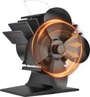 Ventilatore a quattro pale per camino a legna per una distribuzione ottimale del calore senza elettricità