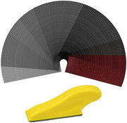 Set di abrasivi 131 pezzi - Blocco di abrasivi 90x30 mm - Fino 120/240/600/800/1000/1200/1500/2000/3000/5000 - Lavorazione professionale - Per legno/metallo/automobili - Kit di abrasivi