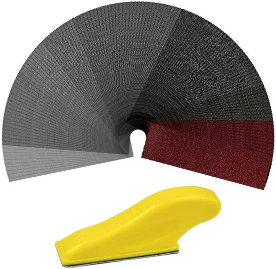 Set di abrasivi 131 pezzi - Blocco di abrasivi 90x30 mm - Fino 120/240/600/800/1000/1200/1500/2000/3000/5000 - Lavorazione professionale - Per legno/metallo/automobili - Kit di abrasivi