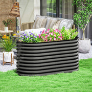 Letto rialzato da giardino in acciaio, modulare, 160x80x80 cm, grigio scuro