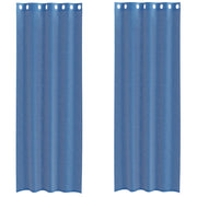 Tende in Voile con Occhielli 2 pz Blu Reale