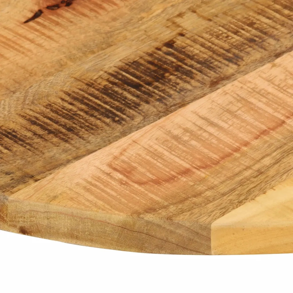 Piano per Tavolo Ã˜ 70x3,8cm Rotondo Legno Massello Grezzo Mango