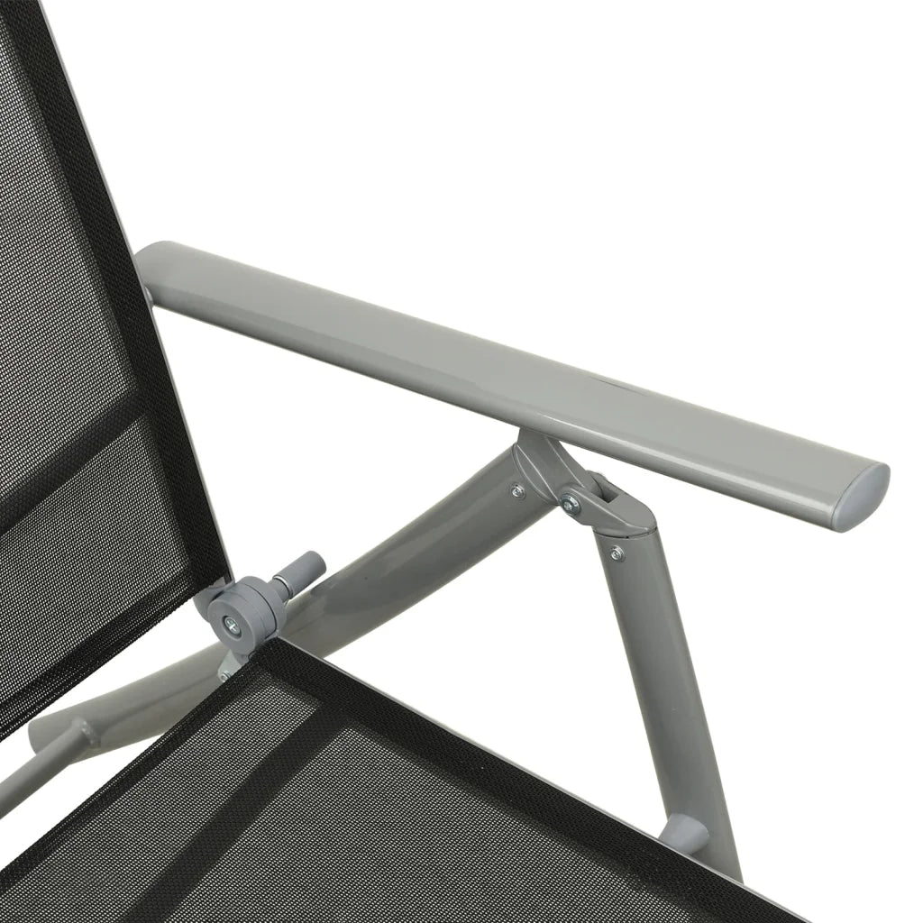 Set Divani da Giardino 3 pz in Textilene e Alluminio Argento 312199