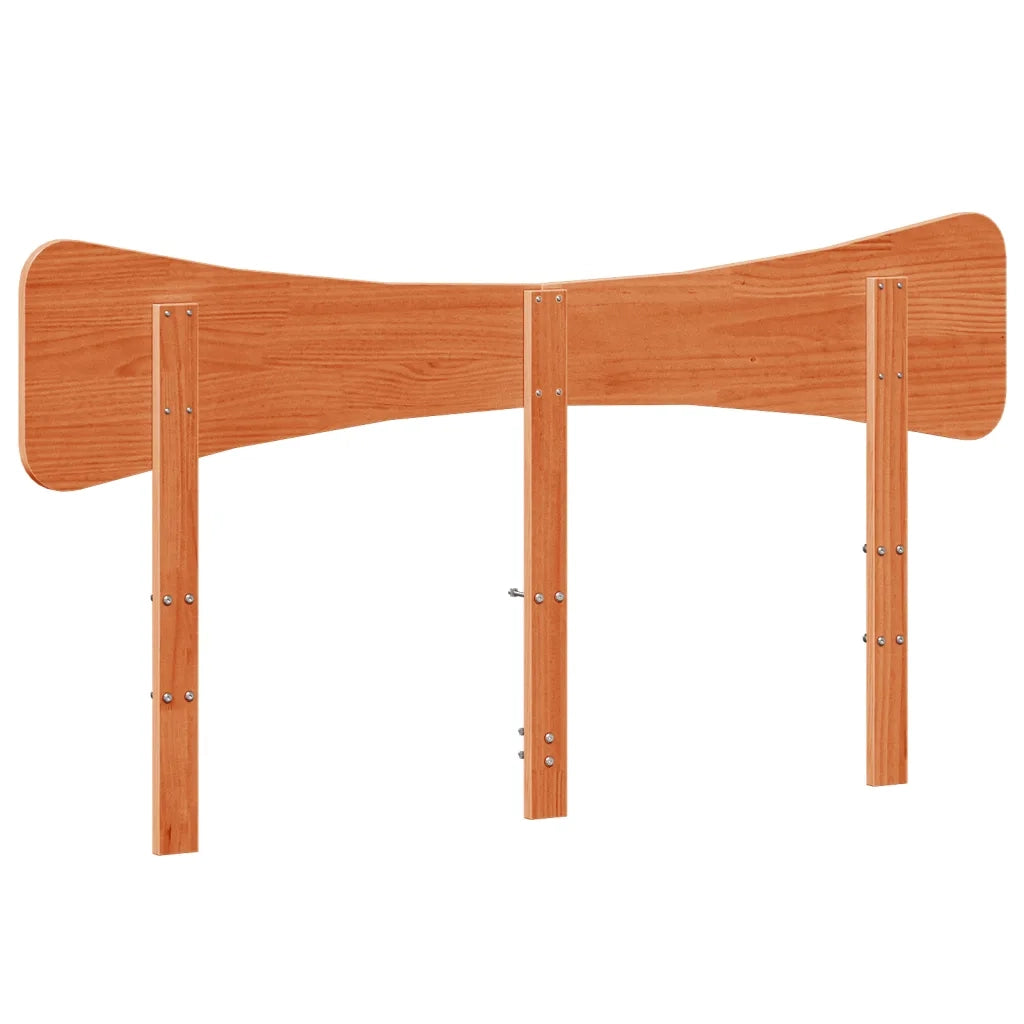 Testiera | Testata Marrone Cera 150 cm in Legno Massello di Pino
