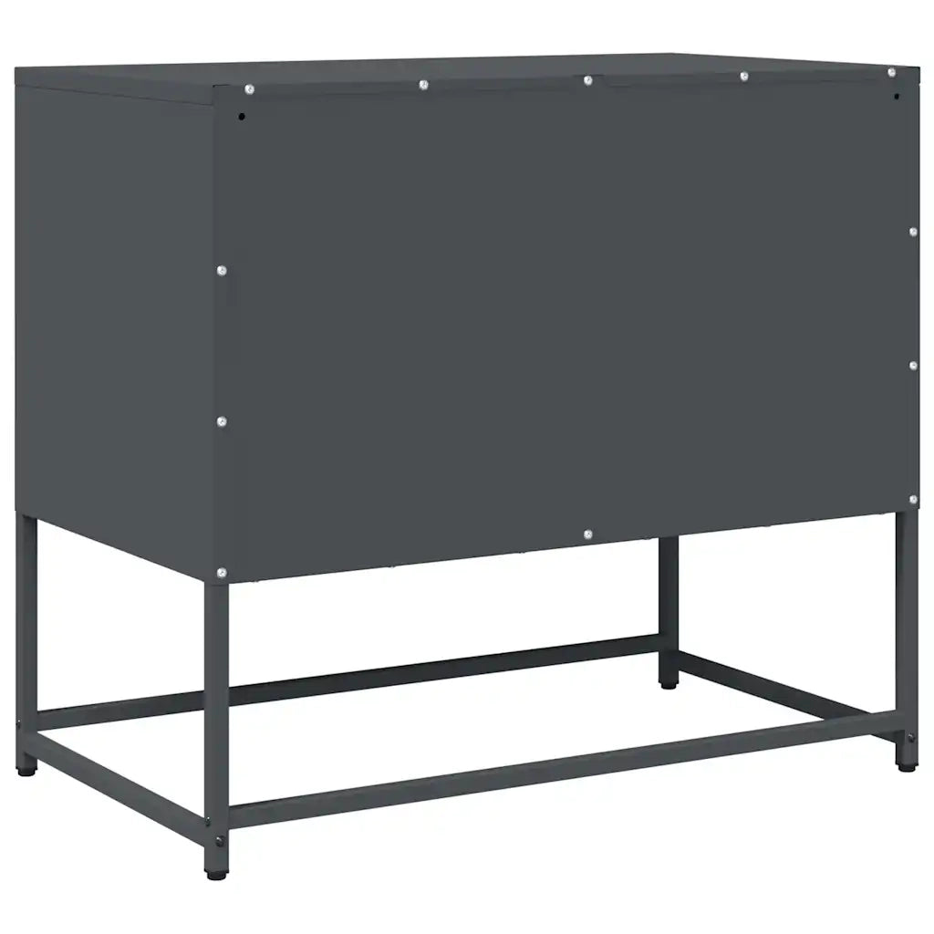 Mobile TV Antracite 68x39x60,5 cm in Acciaio Laminato a Freddo 853334