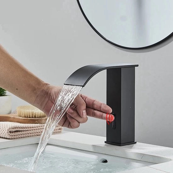 Kraan per bagno - Kraan con sensore - Bagno - Kraan per vasca da bagno Nero - Kraan con sensore intelligente - Kraan per vasca da bagno Bagno - Kraan con sensore automatico - Kraan a cascata - Kraan di sicurezza
