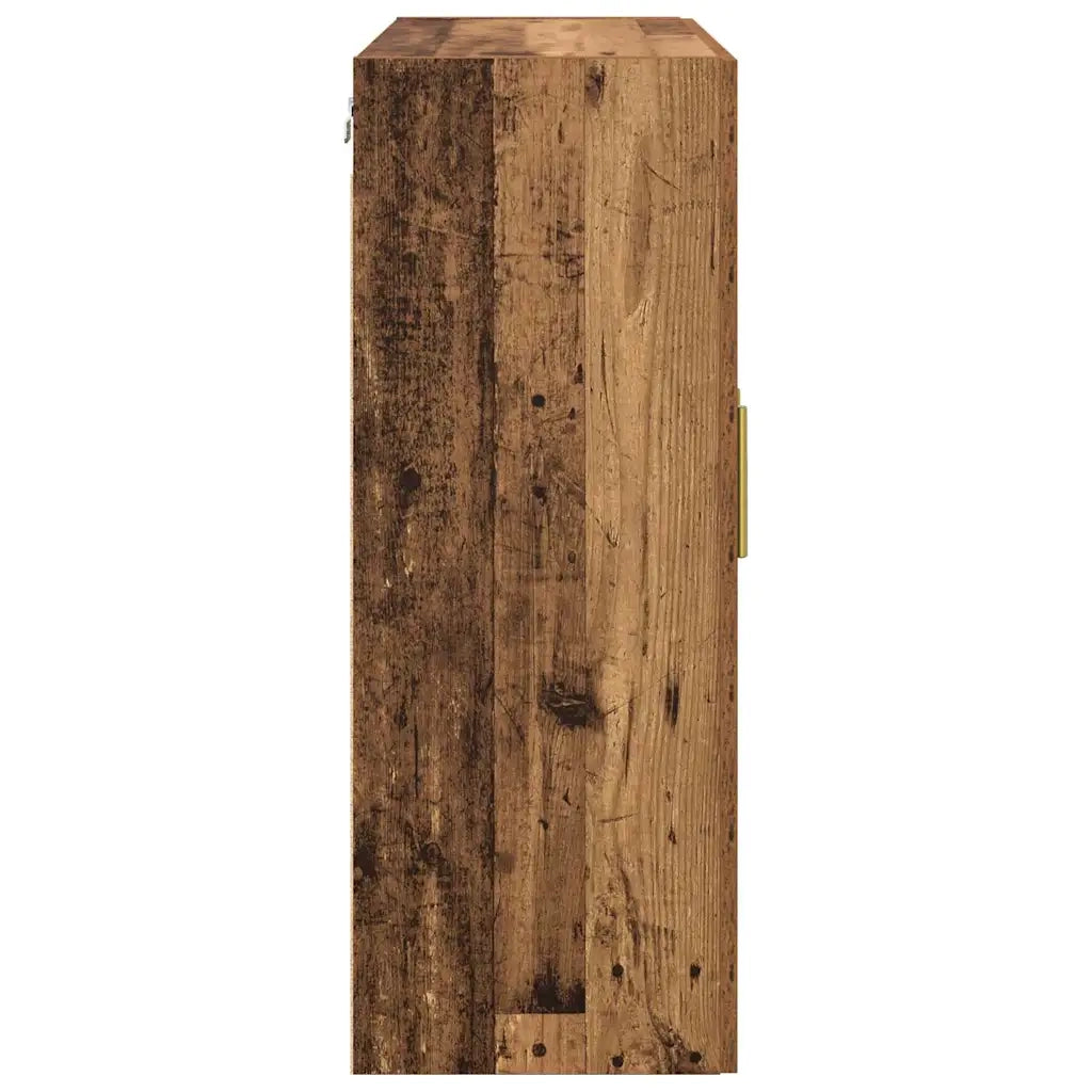 vidaXL Armadi da Muro 2 pcs Legno vecchio 69.5 x 34 x 90 cm