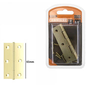 Trade Shop - Set 2 Pezzi Cerniere In Ottone Per Porte Mobili Armadi Sportelli Ante 65mm 69040 -