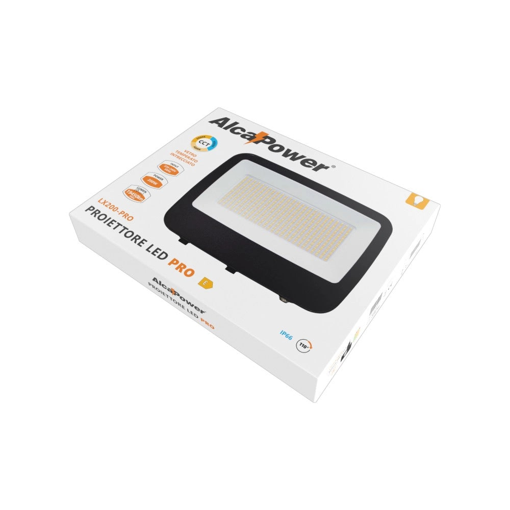 Alca power lx200-pro proiettore led da 200w a 220-240v temperatura di colore e flusso luminoso regolabile