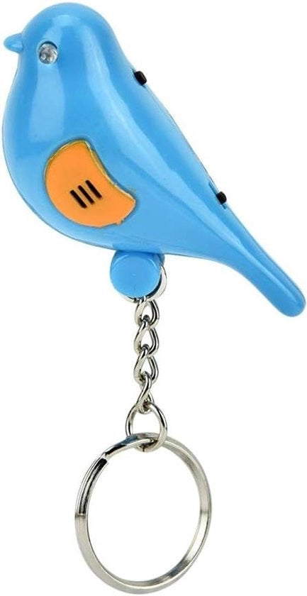 Cercatore di tasti Premium con fischietto LED e controllo vocale per appassionati di uccelli (blu) - Chiave multifunzione utile
