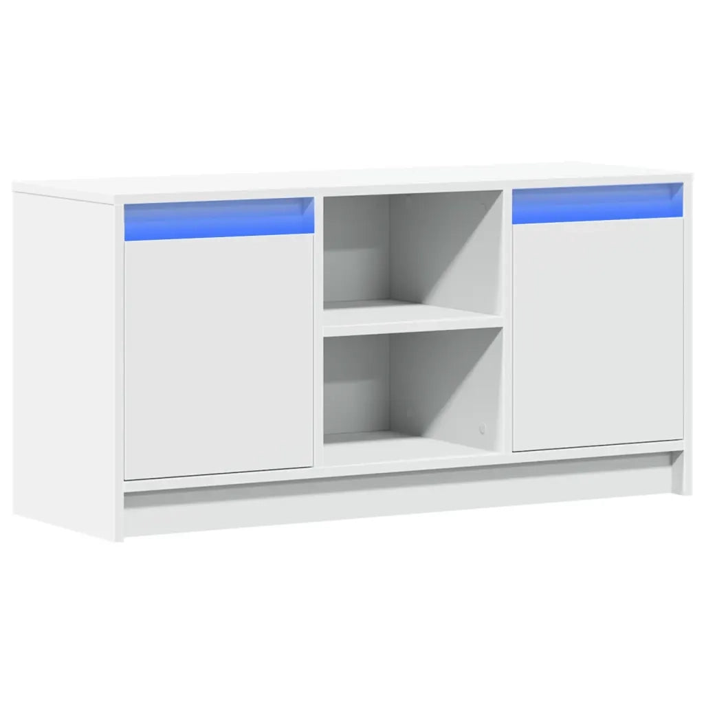 Mobile Porta TV con LED Bianco 100x34x50 cm in Truciolato 852187