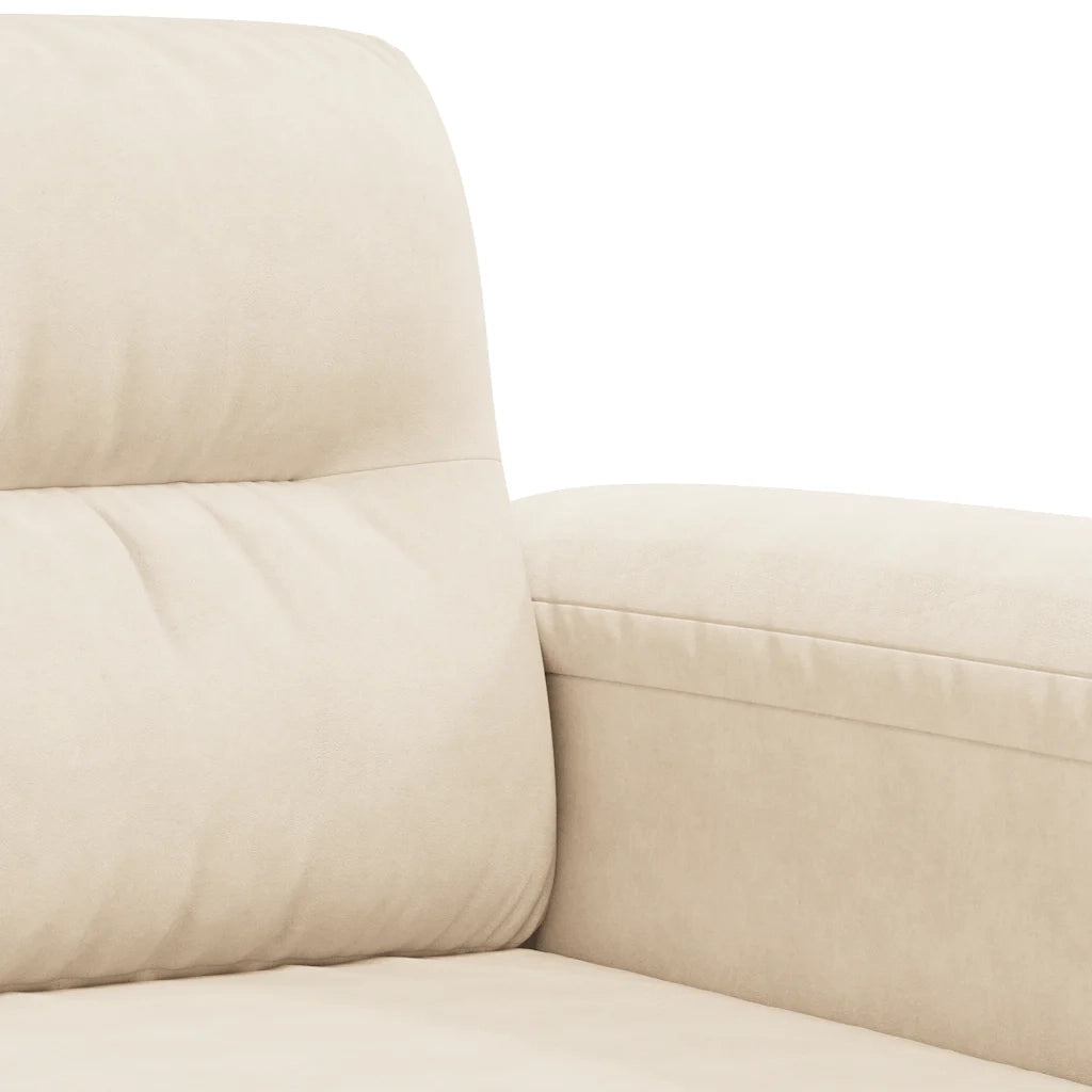 Divano a 2 Posti-Sofa 2 Posti Beige 120 cm in Tessuto Microfibra
