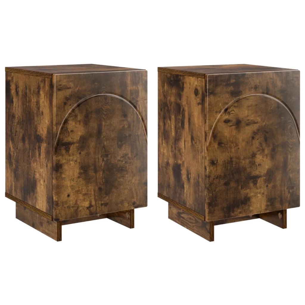 Armadio da Notte 2 pcs Rovere Fumo 33,5 x 34,5 x 50 cm 8011416