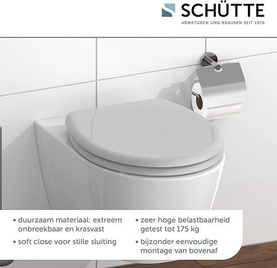 meccanismo di chiusura per WC - coperchio WC con chiusura rapida per una facile pulizia, coperchio WC in duroplasto