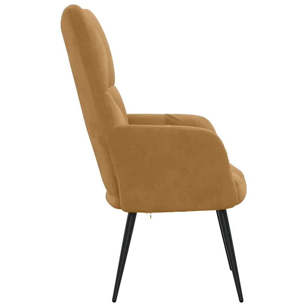 Poltrona Relax Marrone in Velluto cod mxl 32655