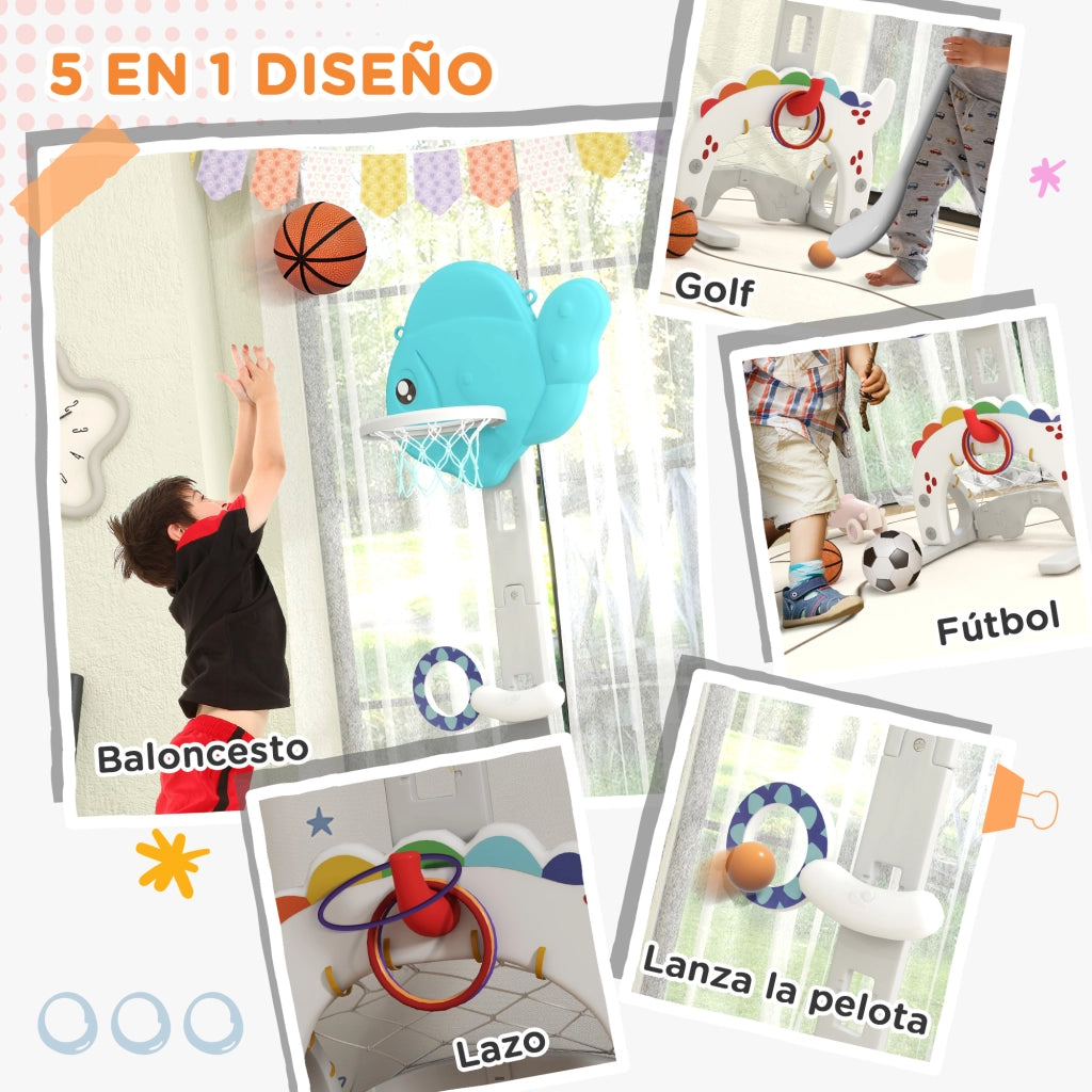 Canestro da Basket per Bambini Regolabile con Pallone ¨C zephmum ¨C Multicolore