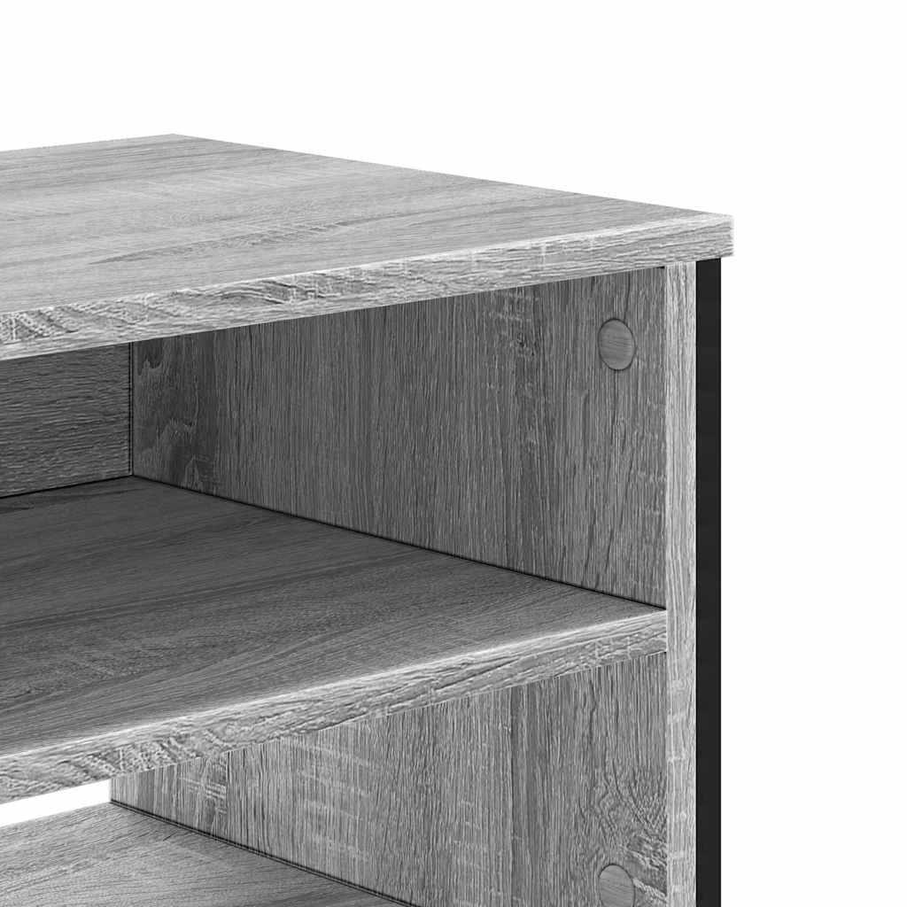Mobile TV multimediale mensola TV credenza TV sala da pranzo soggiorno camera da letto Sonoma 122 x 34 x 41 cm legno ingegnerizzato grigio 02_0028384