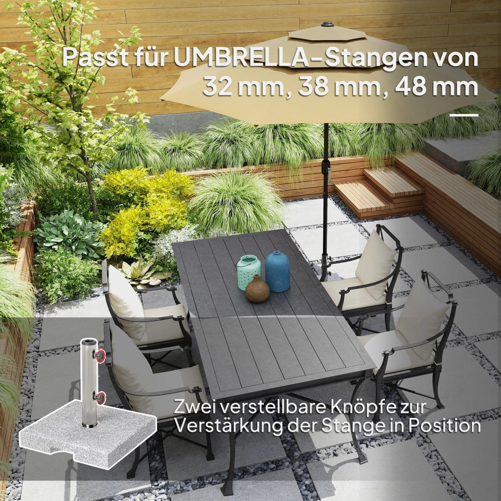 Base per ombrellone in granito ¨C zephmum ¨C 21kg quadrata per diametri 32/38/48mm