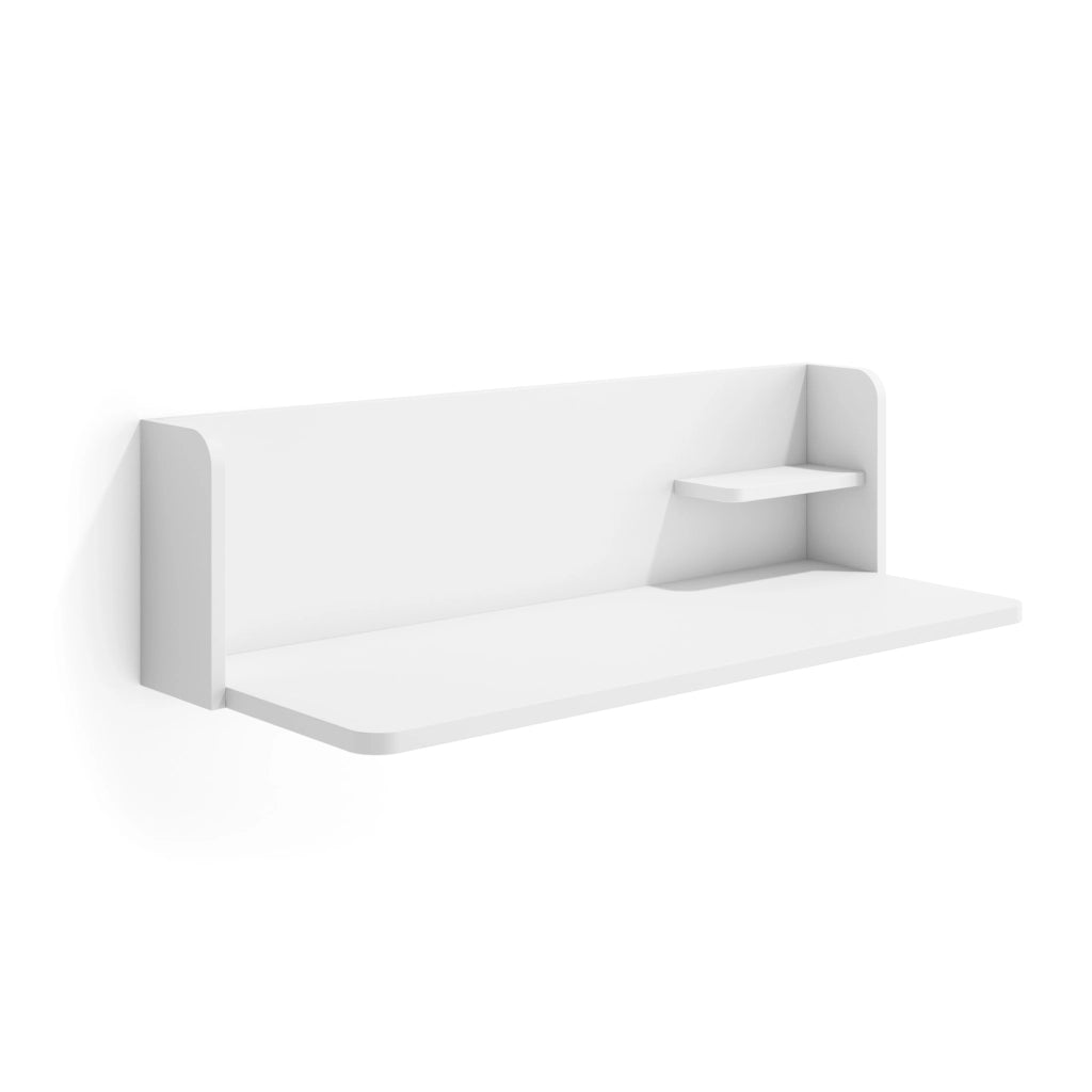 Scrivania da parete Herdasa effetto bianco 25x90x35