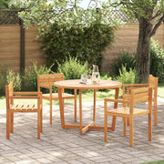 Set da pranzo da giardino da 5 pz in Legno Massello di Acacia 3334770
