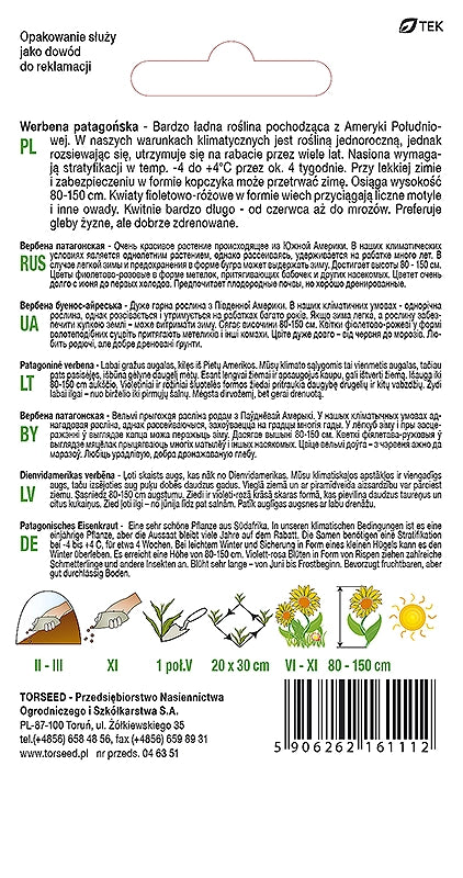 Verbena della Patagonia - Verbena bonariensis viola-rosa 0,1 g