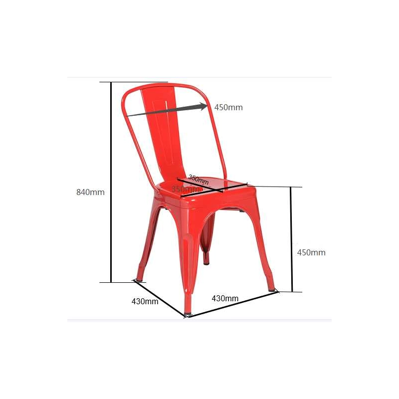 Sedia ferro new bristol nero seduta legno cm 43x43h45/84