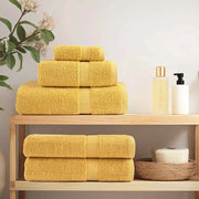 vidaXL Panni per il viso SOLUND 2 pcs Oro Cotone