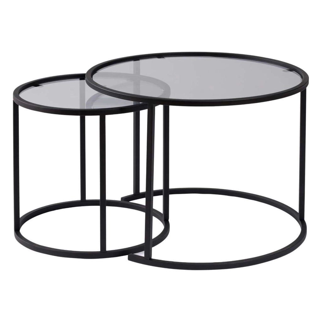 Vetusto, Tavolino da Salotto Modulabile, 42x42x39h cm Nero