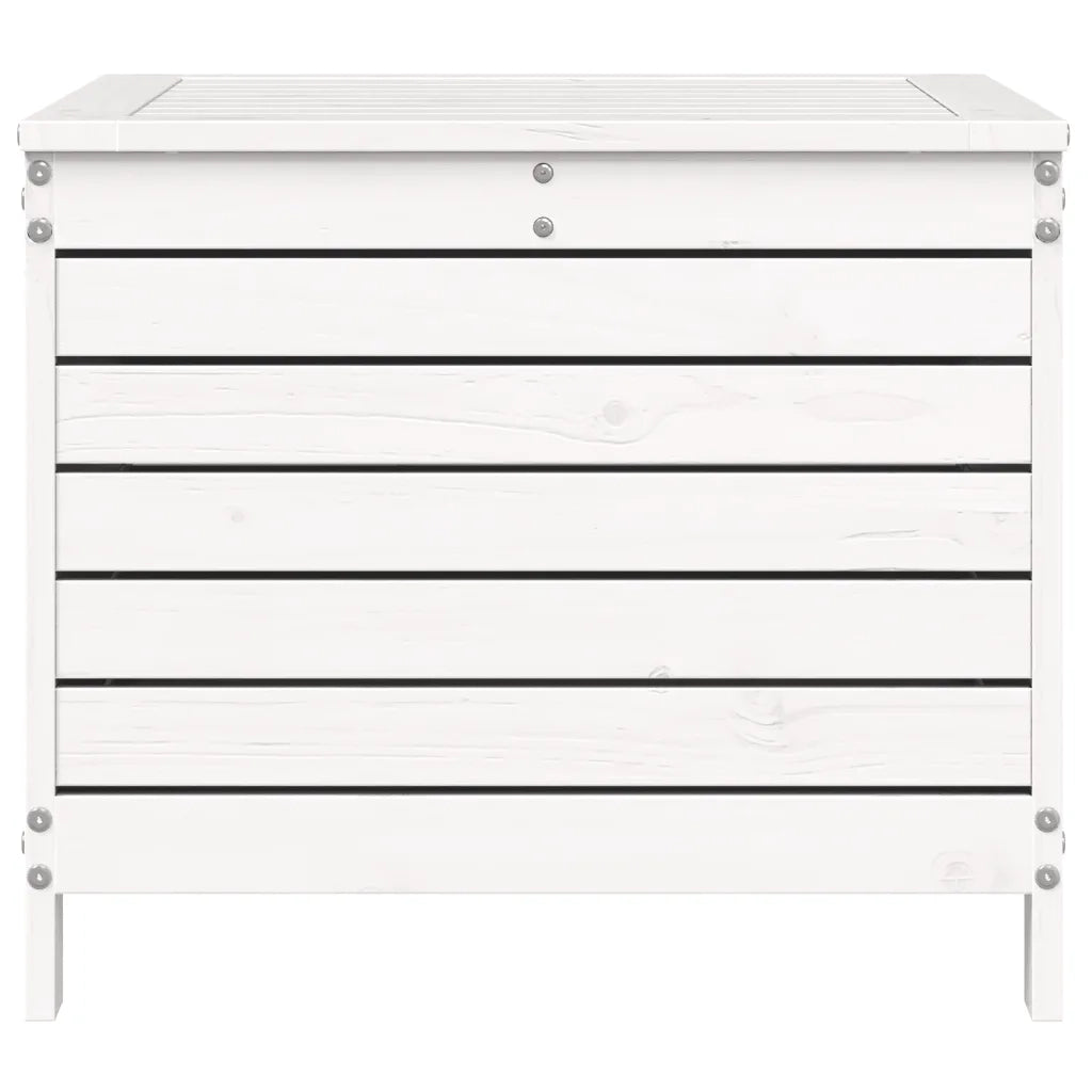 Poggiapiedi Giardino Bianco 62x63,5x53,5 cm Legno Massello Pino 844904