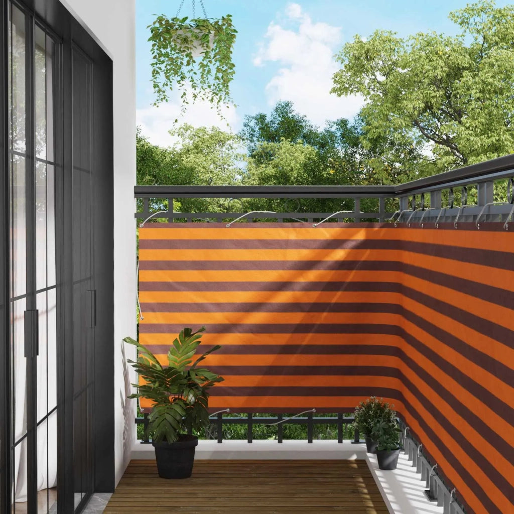 Schermo da balcone | Paravento da Balcone Arancione e Marrone 110 x 300 cm