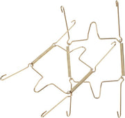 Veerhaken Premium per Pannen e Bordini - RVS - Karabijnhaak - Piastre di Presentazione - Appoggio Abito - Sostegno di Piattaforma - Hanger per Parete - Set da 2 Pezzi