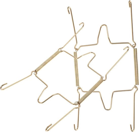 Veerhaken Premium per Pannen e Bordini - RVS - Karabijnhaak - Piastre di Presentazione - Appoggio Abito - Sostegno di Piattaforma - Hanger per Parete - Set da 2 Pezzi