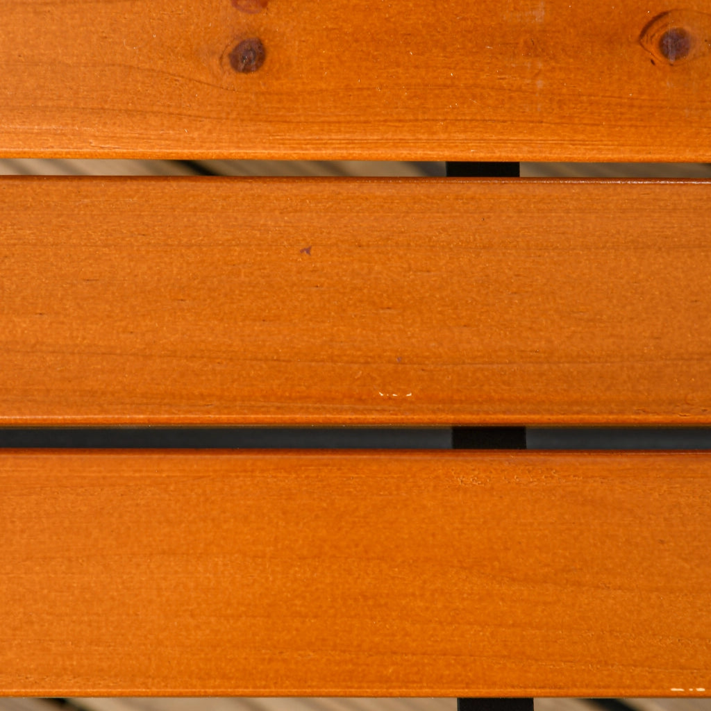 Panchina da Giardino 2 Posti in Alluminio e Legno ¨C zephmum ¨C Teak 120x64x79