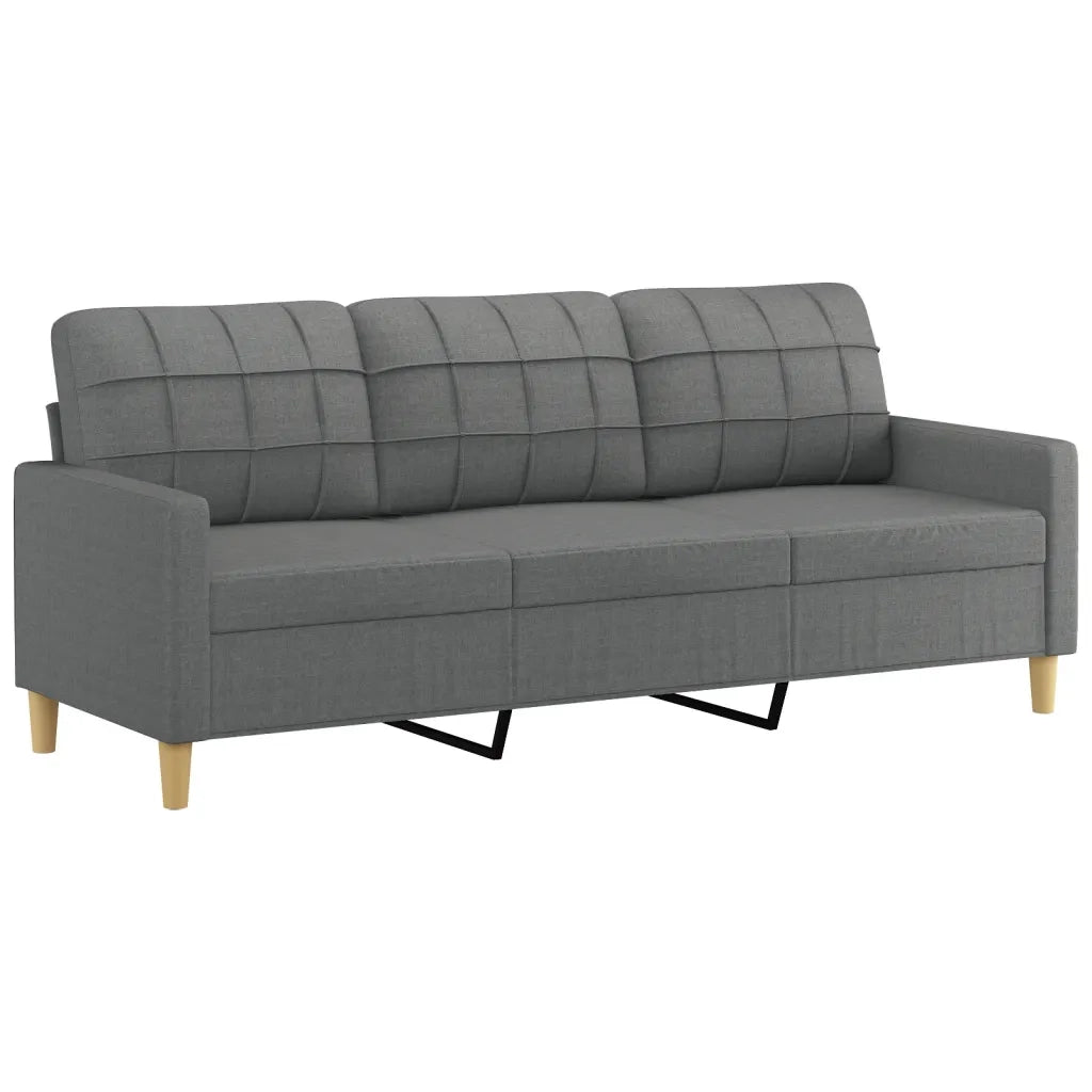 Set di Divani 4 pz con Cuscini Grigio Scuro in Tessuto 3201267